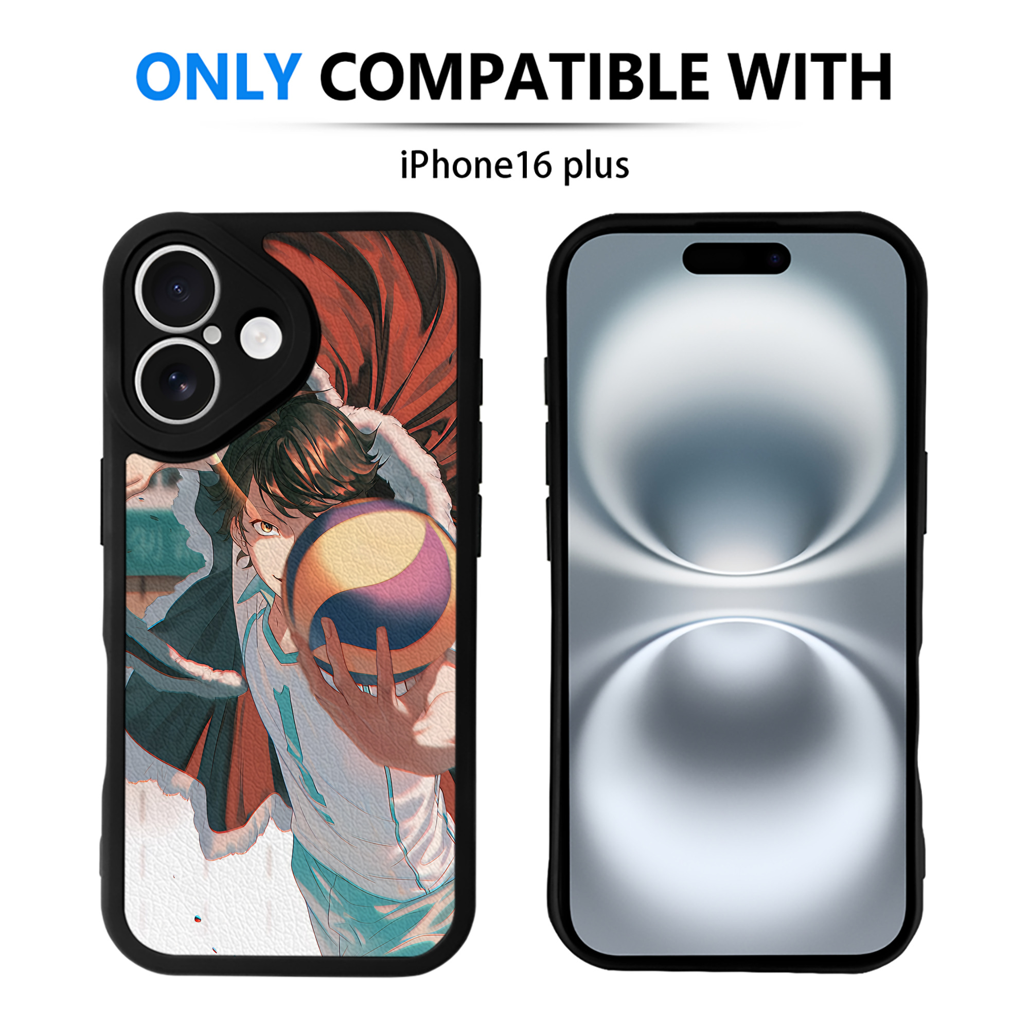 （画像用） ハイキュー!! Haikyu!! 【iPhone 16シリーズ対応】シリコンスマホケース（レザー調） 材質：シリコン